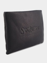 Saint Laurent Black Leather Logo Pouch