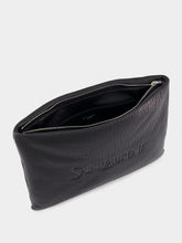 Saint Laurent Black Leather Logo Pouch