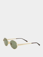 Saint Laurent Sunglasses SL 692 in Light Gold and Green