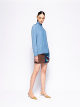 Paula Teresa Coffee Bean Embroidered Mini Skirt