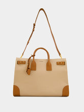 Saint Laurent Canvas and Leather Sac de Jour Bag