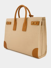 Saint Laurent Canvas and Leather Sac de Jour Bag