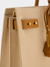 Saint Laurent Canvas and Leather Sac de Jour Bag