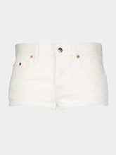 Gucci White Denim Mini Shorts