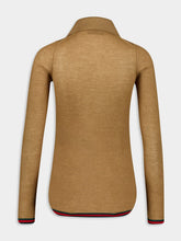 Gucci Camel Fine Rib Cashmere-Silk Knit Polo