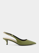 Gucci Dark Green Patent Leather Signoria Slingback Pumps