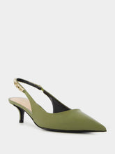 Gucci Dark Green Patent Leather Signoria Slingback Pumps