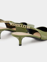 Gucci Dark Green Patent Leather Signoria Slingback Pumps