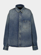 Balenciaga Sun Bleached Blue Denim Shirt Jacket