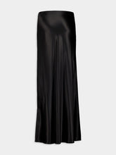 Saint Laurent Silk Satin Long Skirt