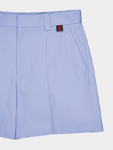 Gucci Light Blue Cotton Poplin Shorts