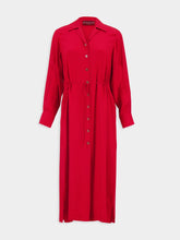 Gucci Red Silk Jacquard Dress