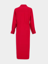 Gucci Red Silk Jacquard Dress