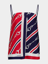 Gucci Horsebit Print Silk Top