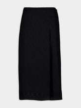Gucci Black Silk Jacquard Skirt