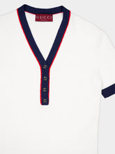 Gucci Stretch Rib Cotton V-Neck Top
