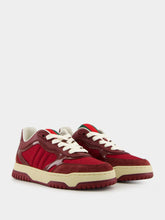Gucci Rosso Ancora Red Re-Web Suede Low-Top Sneakers