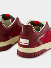 Gucci Rosso Ancora Red Re-Web Suede Low-Top Sneakers