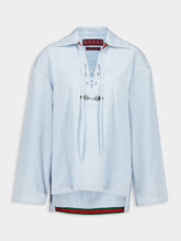 Gucci Light Blue V-Neck Shirt