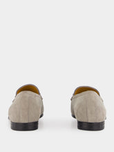 Gucci Dark Beige Jordaan Suede Loafers