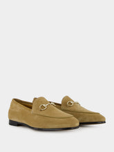 Gucci Light Beige Suede Jordaan Loafers
