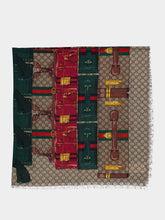 Gucci GG Gucci Valigeria Print Silk Carré