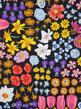 Gucci Floral Black Silk Twill Carré