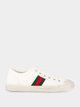 Gucci White Sneakers with Web