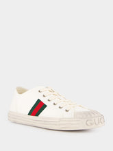 Gucci White Sneakers with Web