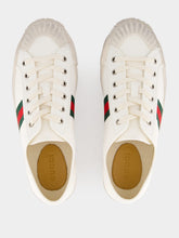Gucci White Sneakers with Web