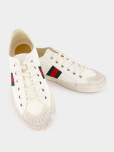 Gucci White Sneakers with Web