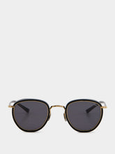 Eyevan 7285 Black 717E Round Sunglasses