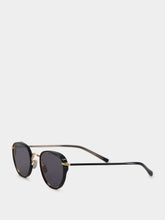 Eyevan 7285 Black 717E Round Sunglasses