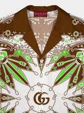 Gucci Double G Bandana Print Cotton Shirt