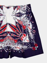 Gucci Dark Blue Bandana Print Cotton Shorts