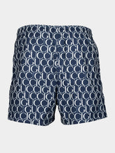 Gucci Maxi Gucci Print Navy Swim Shorts