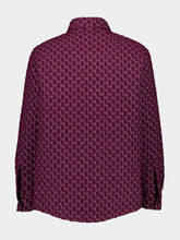 Gucci Burgundy Wool Jacquard Shirt with GG Shadow