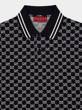 Gucci Navy GG Jacquard Polo Shirt