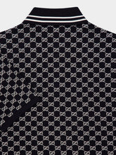 Gucci Navy GG Jacquard Polo Shirt