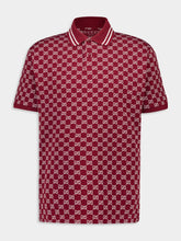 Gucci Rosso Ancora Red Polo GG Jacquard