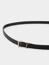 Saint Laurent Black Extra Thin Leather Belt