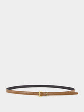 Saint Laurent Cassandre Extra Thin Ginger Bread Leather Belt