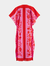 Gucci Floral Fuchsia and Red Midi Dress