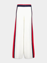 Gucci Cotton Wide-Leg Pants with Contrast Stripes