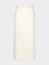 Gucci Light Beige GG Cotton Gabardine Skirt