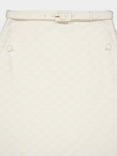 Gucci Light Beige GG Cotton Gabardine Skirt