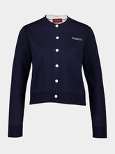 Gucci Blue Wool Jacquard Cardigan