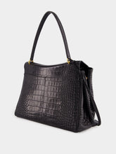 Balenciaga Black Rodeo Crocodile-Effect Leather Tote Bag