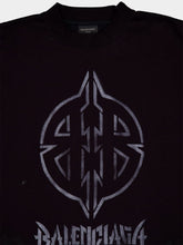 Balenciaga Black Metal BB Cotton T-Shirt
