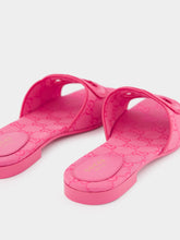 Gucci Interlocking G Pink Slide Sandals